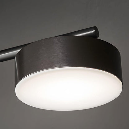 Matte Black Copper Multi-Head Semi-Flush Mount — Nordic Modern Glass Shade 6 8 Light