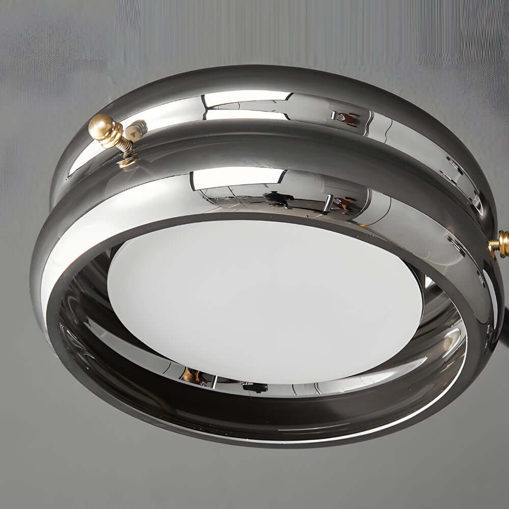 Matte Black Copper Multi-Head Semi-Flush Mount — Nordic Modern Glass Shade 6 8 Light