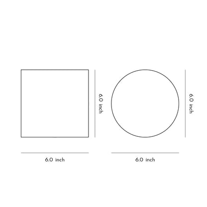Modern Outdoor Disc Wall Light LED Frosted Round Square Gray Black