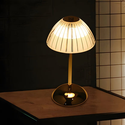 Brushed Brass Dome Table Lamp Cordless Touch Dimming Three Colour Temps