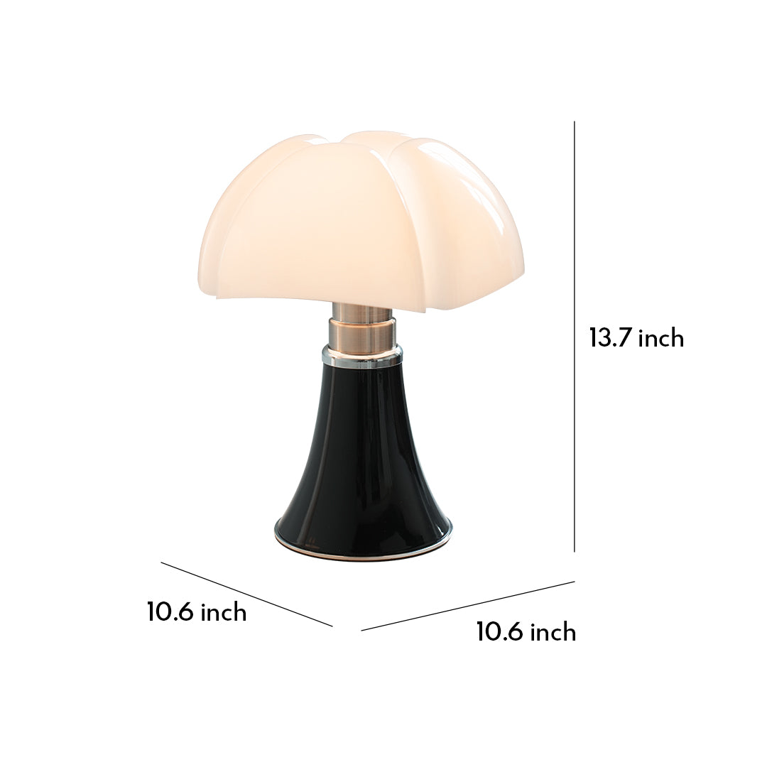 Bauhaus Mushroom Dome Table Lamp Iron Base Touch Control 8W LED Warm White Black White Chrome Gold 13.78 Inch