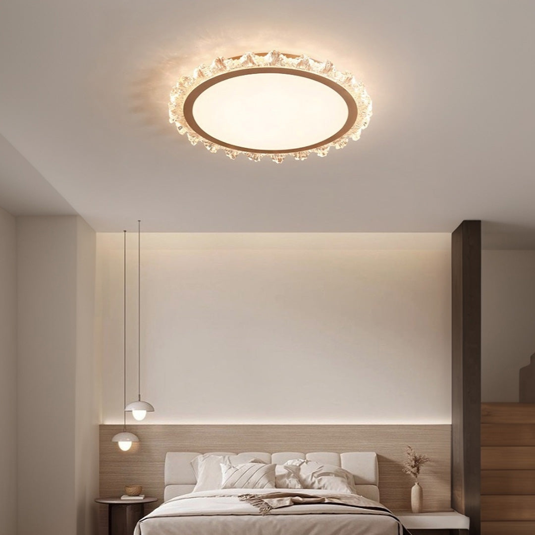 French Full Spectrum Ultra-Thin Flush Mount CRI 97 White Black Gold