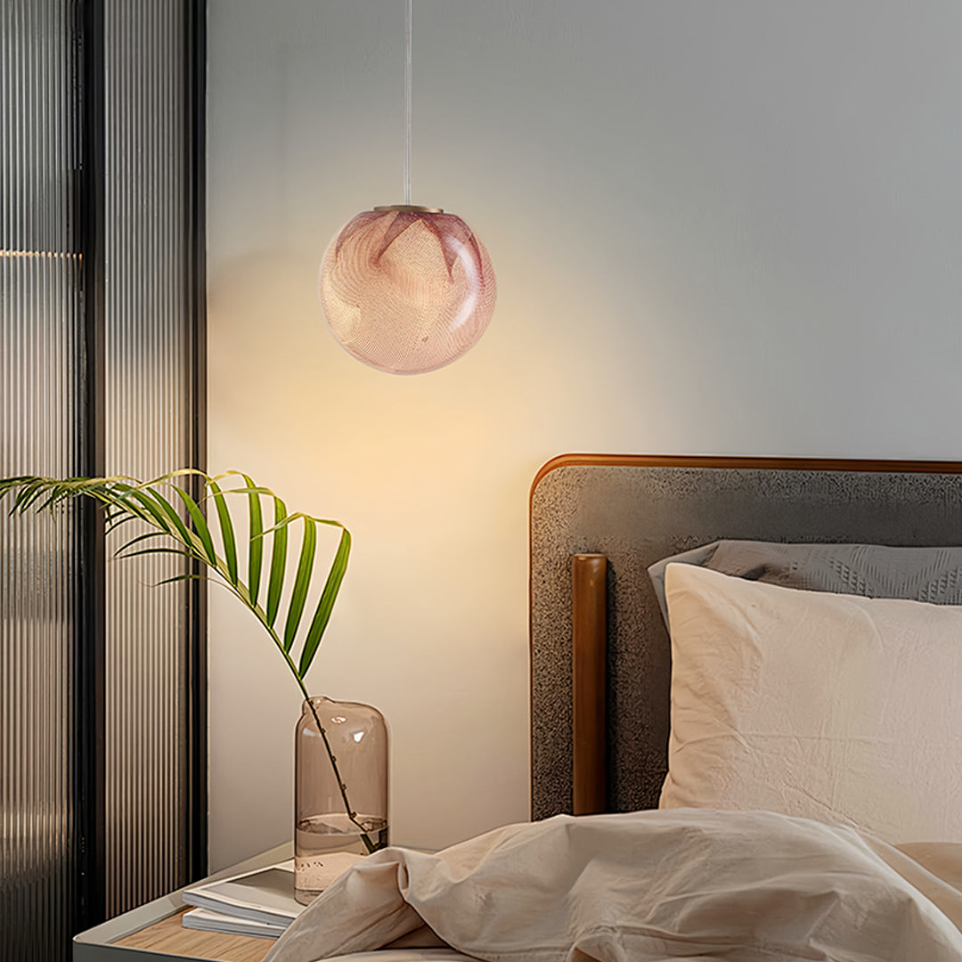 Glass Globe Mini Pendant Warm Tinted G9 Modern Minimalist 4.5 Inch