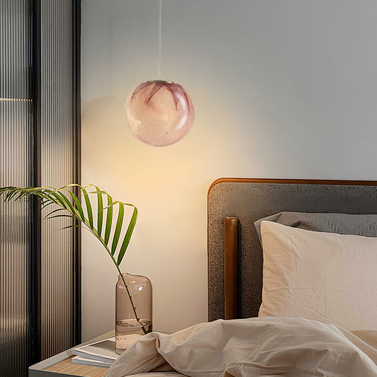 Glass Globe Mini Pendant Warm Tinted G9 Modern Minimalist 4.5 Inch
