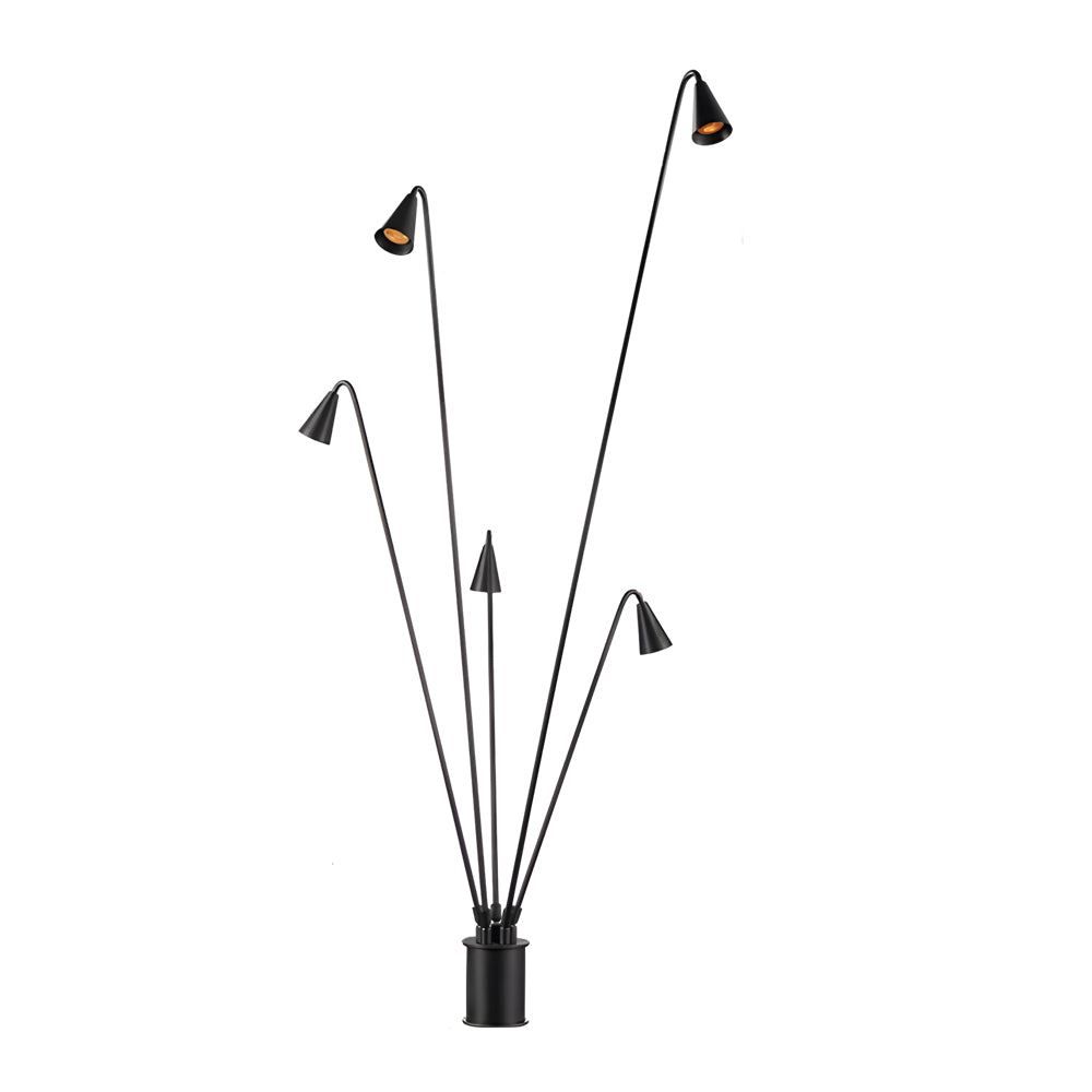 Industrial Multi-Head Bellflower LED Outdoor Floor Lamp IP55 Die-Cast Aluminium 3000K