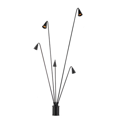 Industrial Multi-Head Bellflower LED Outdoor Floor Lamp IP55 Die-Cast Aluminium 3000K
