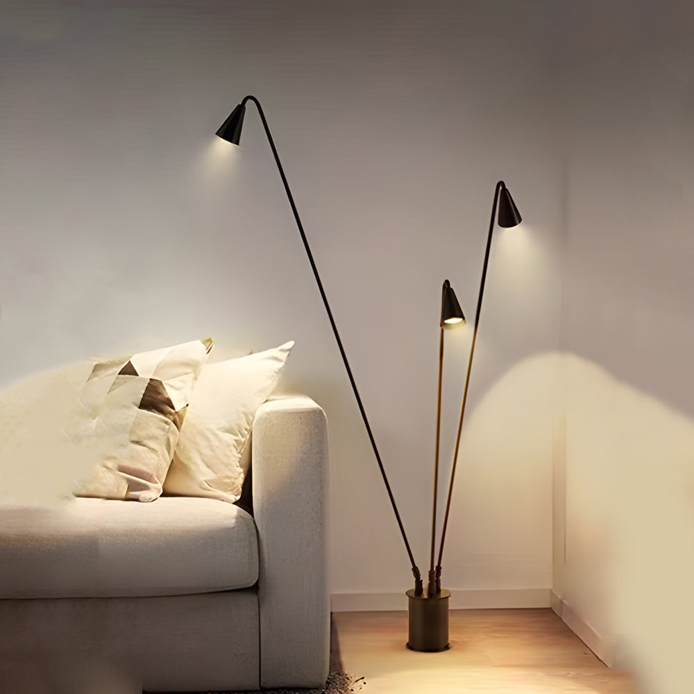 Industrial Multi-Head Bellflower LED Outdoor Floor Lamp IP55 Die-Cast Aluminium 3000K