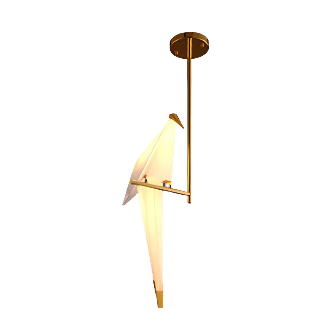 Bird Origami Wall Sconce LED Nordic Crane Gold Accent Warm White 3000K