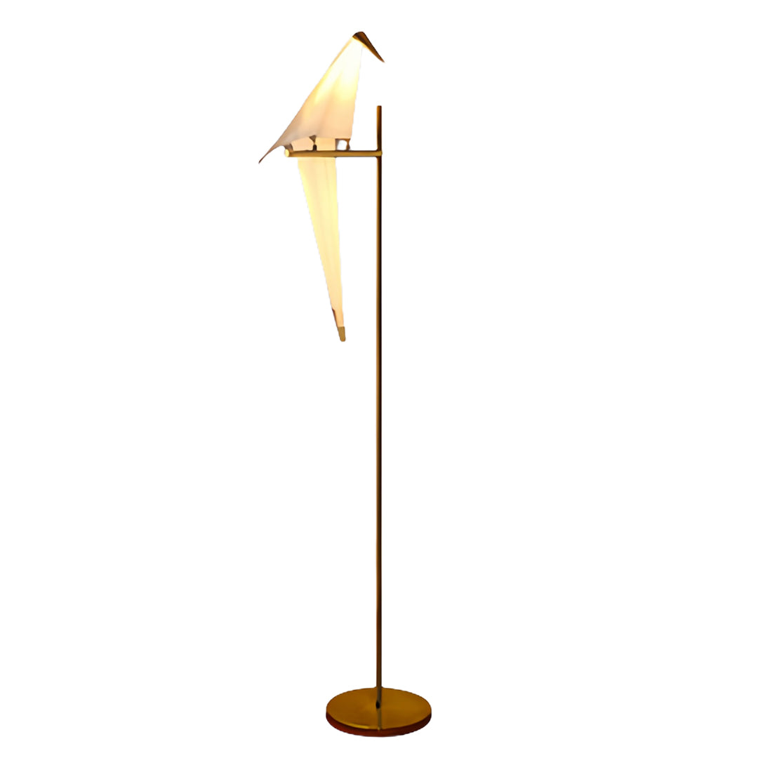 Bird Origami Wall Sconce LED Nordic Crane Gold Accent Warm White 3000K
