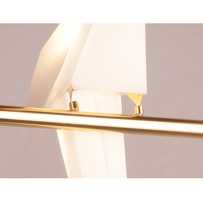 Bird Origami Wall Sconce LED Nordic Crane Gold Accent Warm White 3000K