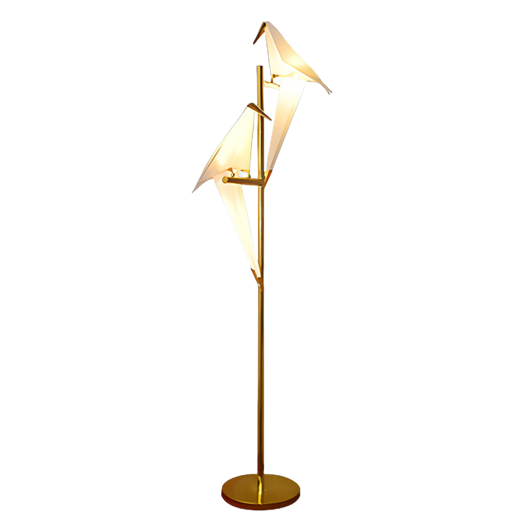 Bird Origami Wall Sconce LED Nordic Crane Gold Accent Warm White 3000K
