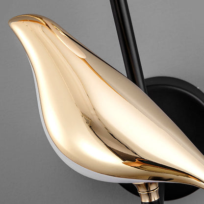 Bird Silhouette Iron Glass LED Wall Sconce Nordic Minimalist 3000K–6000K Dimmable Black Indoor 1 or 2 Bird