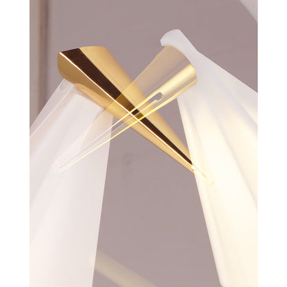 Bird Origami Wall Sconce LED Nordic Crane Gold Accent Warm White 3000K