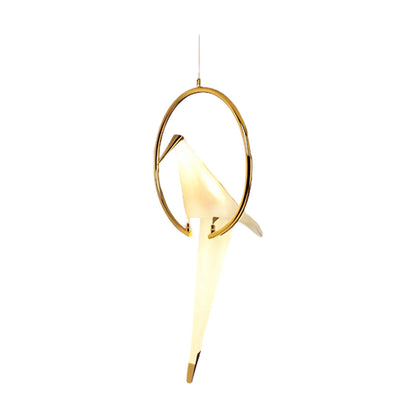 Bird Origami Wall Sconce LED Nordic Crane Gold Accent Warm White 3000K