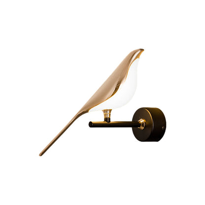 Bird Silhouette Iron Glass LED Wall Sconce Nordic Minimalist 3000K–6000K Dimmable Black Indoor 1 or 2 Bird