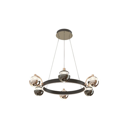 Black Gold Ring Chandelier LED Nordic 3000K 4500K 6000K 4 Configurations