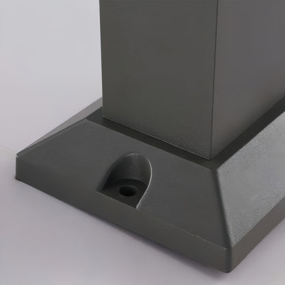 Modern Cuboid LED Bollard Light Waterproof Outdoor Pathway Lighting Black Aluminum Minimalist Landscape Light IP54