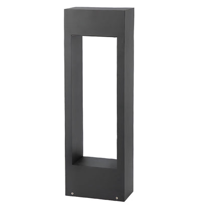 Black Bollard Lights Modern Slim Border LED Lawn Light