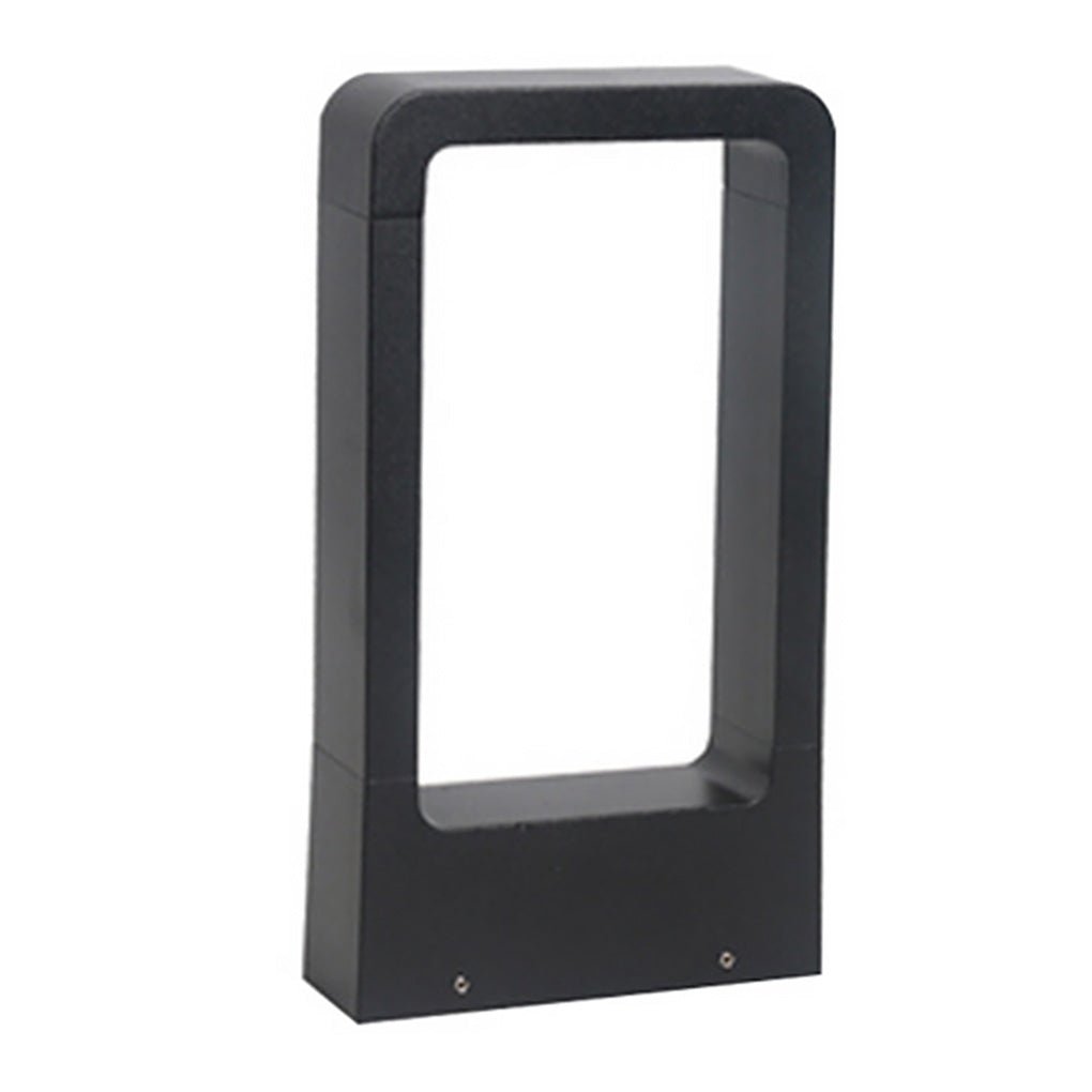 Modern Rectangular LED Bollard Path Light 10W COB Waterproof Outdoor Landscape Lighting Black Aluminum IP65