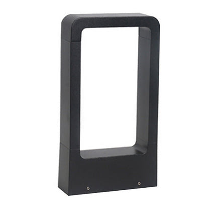 Modern Rectangular LED Bollard Path Light 10W COB Waterproof Outdoor Landscape Lighting Black Aluminum IP65