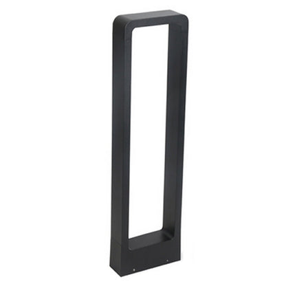 Modern Rectangular LED Bollard Path Light 10W COB Waterproof Outdoor Landscape Lighting Black Aluminum IP65