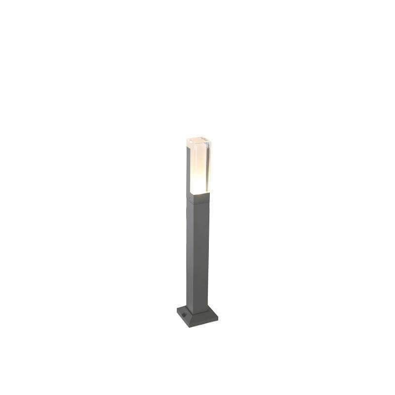 Modern Cuboid LED Bollard Light Waterproof Outdoor Pathway Lighting Black Aluminum Minimalist Landscape Light IP54