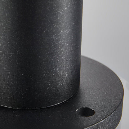 Solar LED Path Light Round Disc Top Bubble Pole Design Black Die-Cast Aluminum 3 Heights