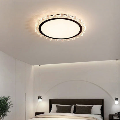 French Full Spectrum Ultra-Thin Flush Mount CRI 97 White Black Gold