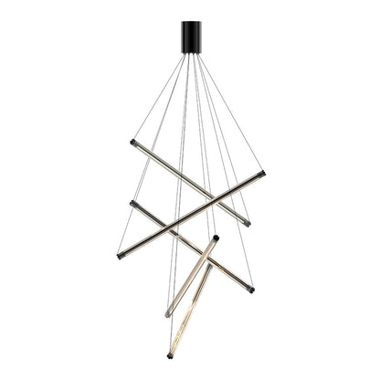 LED Linear Chandelier – Nordic Minimalist Integrated Lighting (3/5/7 Heads)