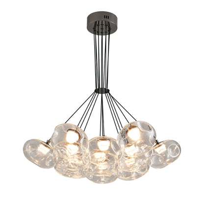 Glass Globe Multi-Head Chandelier with Full-Spectrum Integrated LED