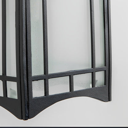 Retro Lantern Wall Sconce Die-Cast Aluminum Glass Solar or Hardwired IP55 3000K Black Bronze Copper Garden