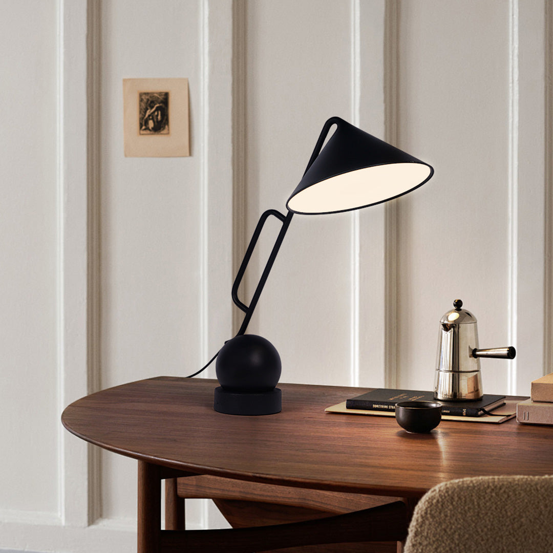Modern Rechargeable LED Table Lamp Touch Dimmable Black Metal Industrial 180° Magnetic Desk Bedside Small Large
