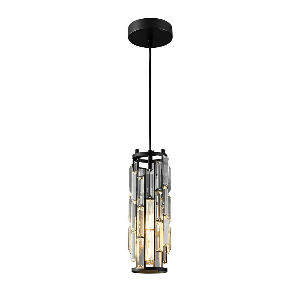 Mini Crystal Pendant Light Industrial Iron E27 Black Gold Chrome 1 3 Light Kitchen Island