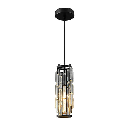 Mini Crystal Pendant Light Industrial Iron E27 Black Gold Chrome 1 3 Light Kitchen Island