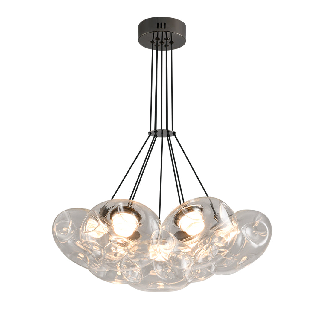 Glass Globe Multi-Head Chandelier with Full-Spectrum Integrated LED