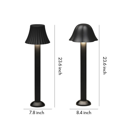 Mushroom Outdoor Path Light Black Aluminum Acrylic 12W LED Hardwired IP54 2 Styles