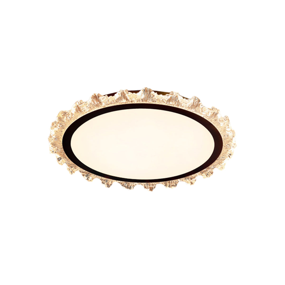 French Full Spectrum Ultra-Thin Flush Mount CRI 97 White Black Gold
