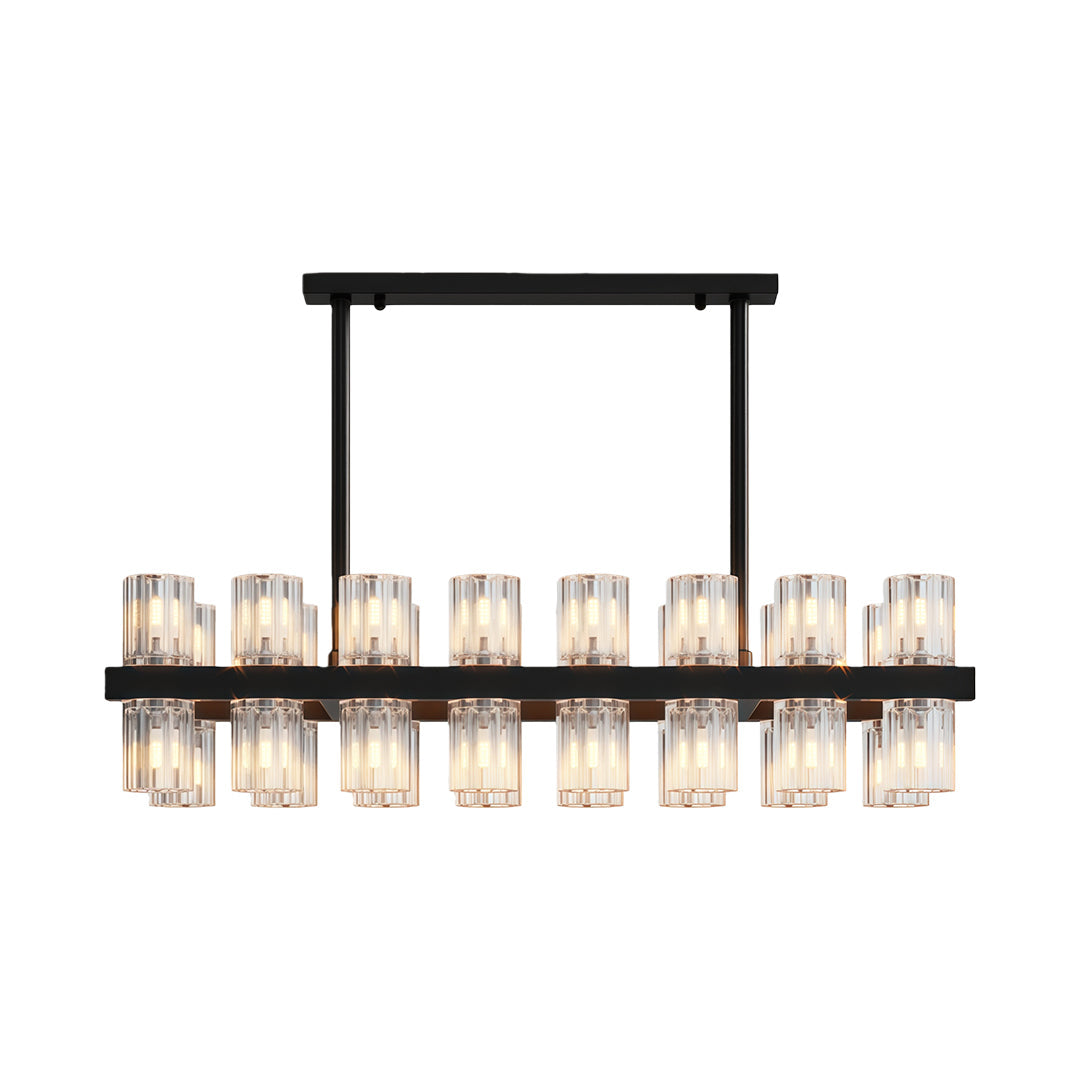 Crystal Chandelier Solid Copper Glass Cylinder Matrix G4 American Style Large-Scale