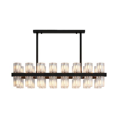 Crystal Chandelier Solid Copper Glass Cylinder Matrix G4 American Style Large-Scale