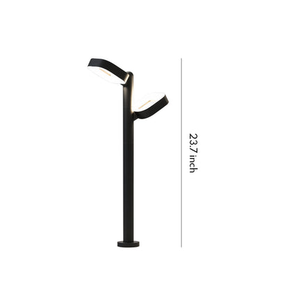 Dual Head Black Path Light Outdoor LED Landscape Light 24W Aluminum IP54 Hardwired