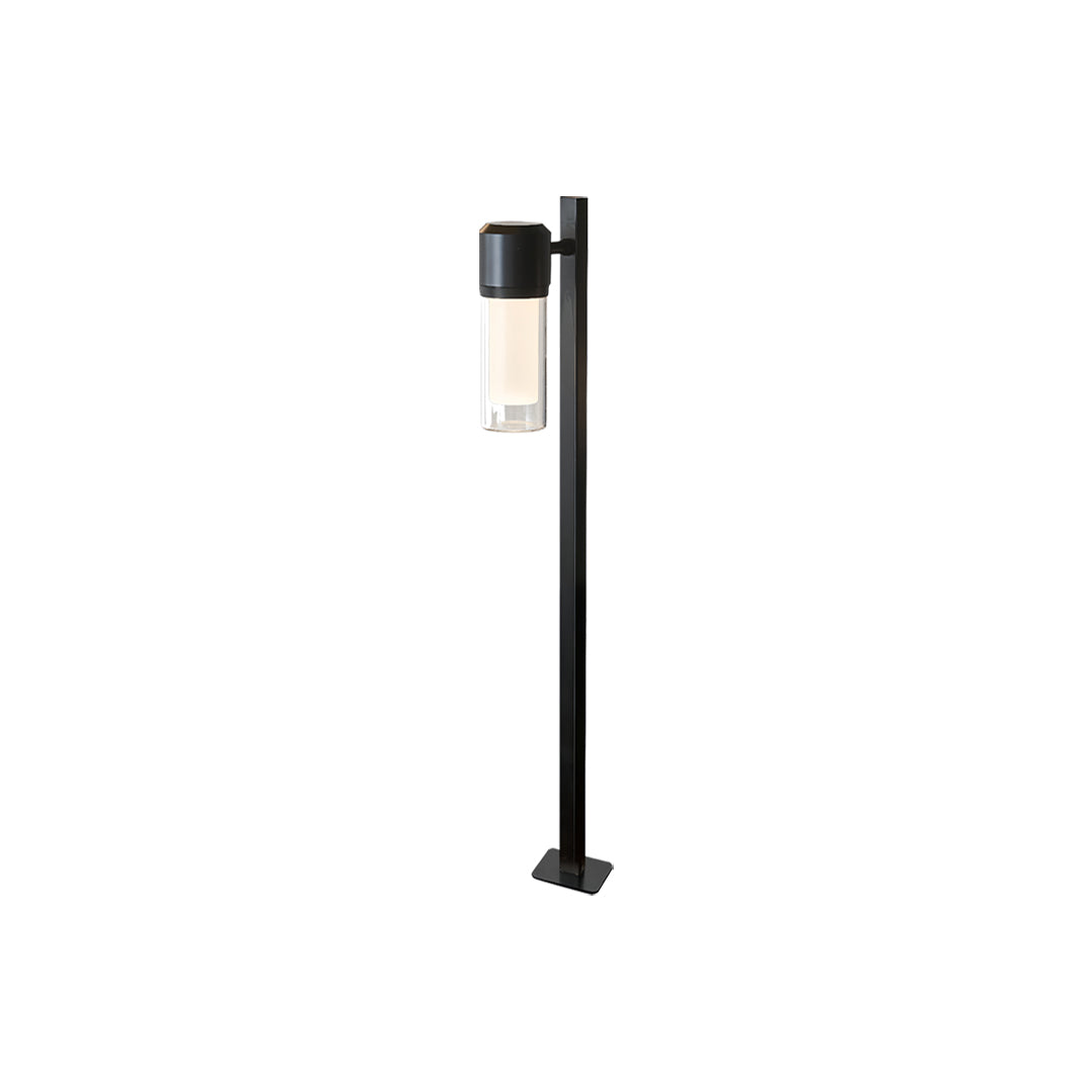 Contemporary Path Light Single Double Head Black Aluminum Glass CRI90 IP65 DC24V 2 Heights