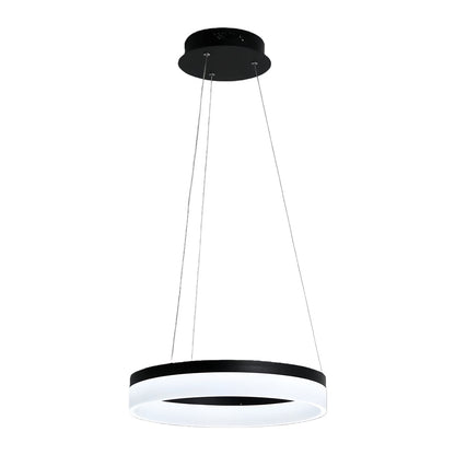 Modern LED Ring Pendant Chandelier Minimalist Aluminum Ceiling Light for Dining Room