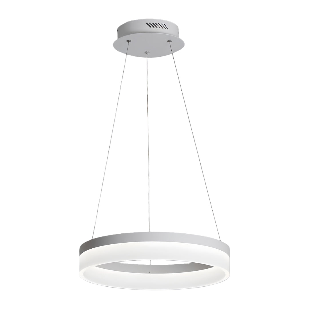 Modern LED Ring Pendant Chandelier Minimalist Aluminum Ceiling Light for Dining Room
