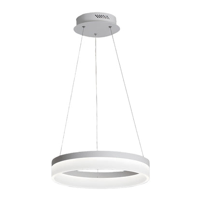 Modern LED Ring Pendant Chandelier Minimalist Aluminum Ceiling Light for Dining Room