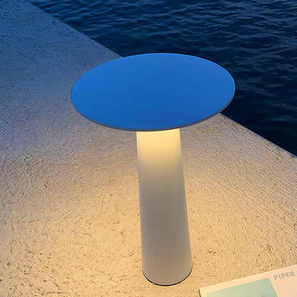 Modern Table Lamp Outdoor IP65 Waterproof Hardwired Aluminum Garden Landscape 3000K Black White 9.65 Inch