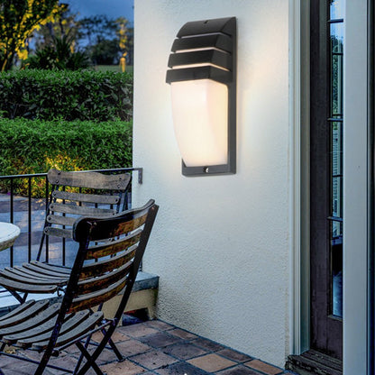 Modern LED Outdoor Wall Sconce Aluminum Acrylic Double Layer IP65 9W 85-265V Motion Sensor Black Balcony Terrace