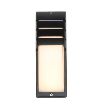Modern LED Outdoor Wall Sconce Aluminum Acrylic Double Layer IP65 9W 85-265V Motion Sensor Black Balcony Terrace