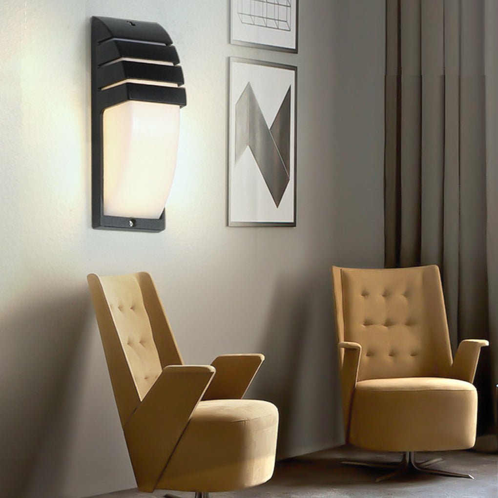 Modern LED Outdoor Wall Sconce Aluminum Acrylic Double Layer IP65 9W 85-265V Motion Sensor Black Balcony Terrace