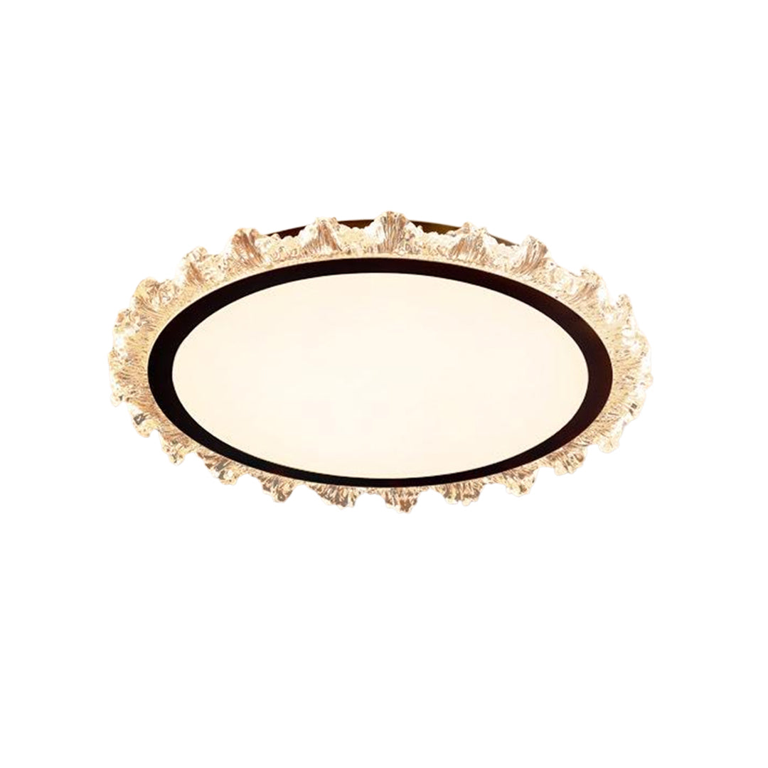 French Full Spectrum Ultra-Thin Flush Mount CRI 97 White Black Gold