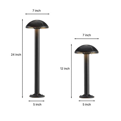 Modern Mushroom LED Outdoor Wall Sconce Aluminum PMMA IP65 9W 2CCT Gray Garden Courtyard Villa